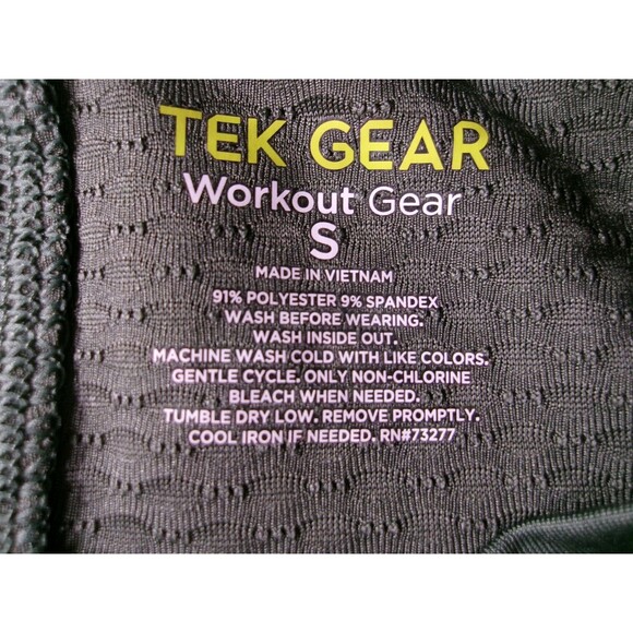 Tek Gear Shirt Men Small Green Waffle Mesh Workout Performance Crewneck Thermal - Picture 7 of 10